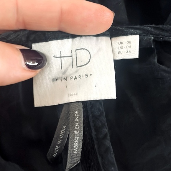 Anthropologie HD Paris Silk Sheer Stone Harbor Dress/Cover-up in Black Size 4 - Picture 4 of 4